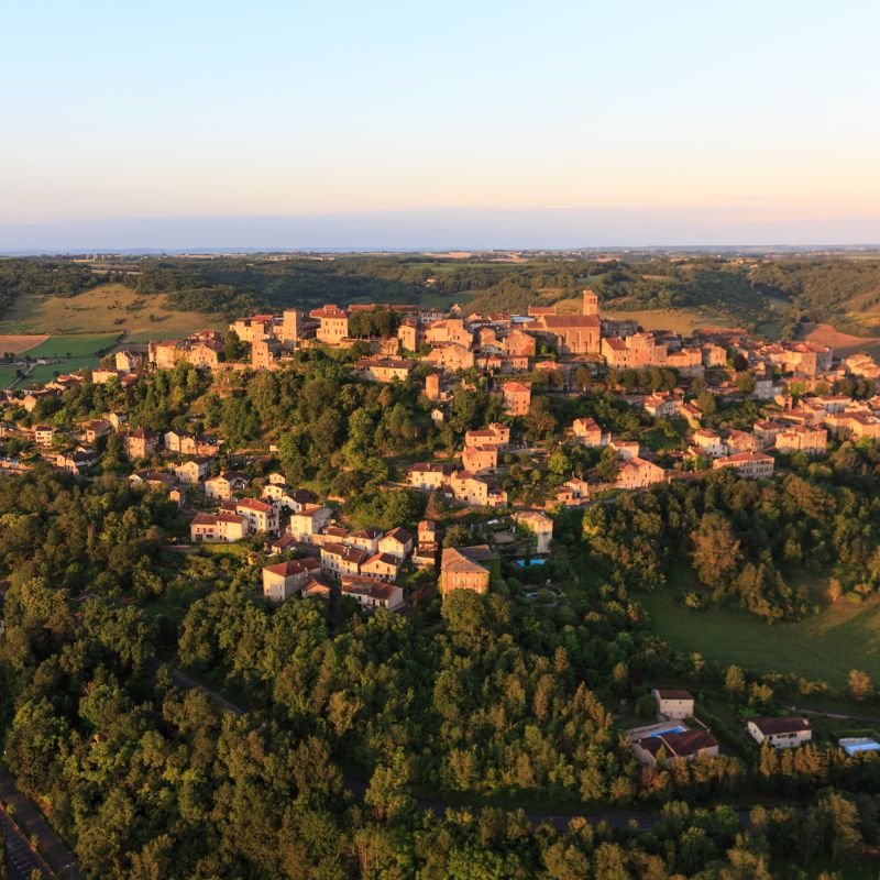 Vue Aérienne Cordes sur Ciel Tarn