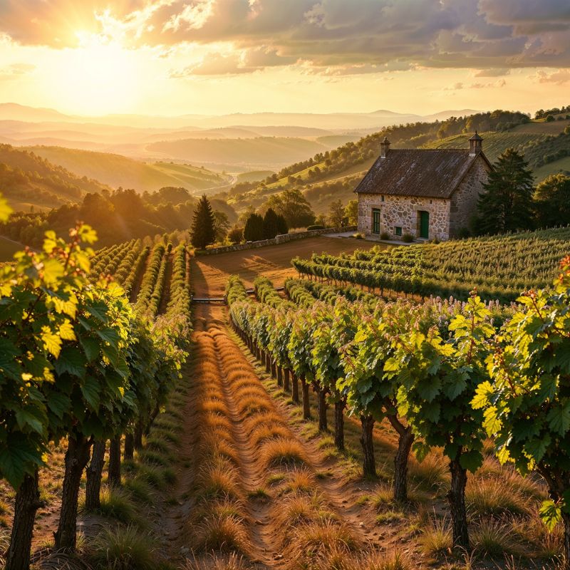 Paysage de vignes dans le Tarn pour une nuit insolite près de Toulouse
